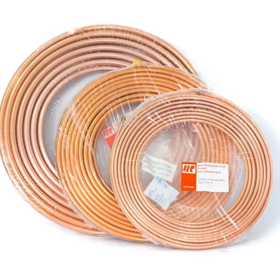 ASTM B280 Copper Coil Tube C12200 C24000 In Air Conditioning Refrigeration